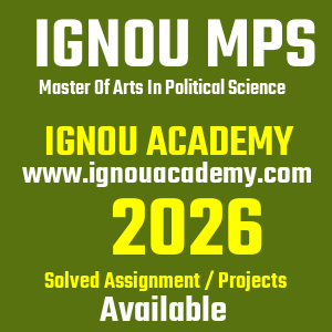 IGNOU MPS SOLVED ASSIGNMENT 2026